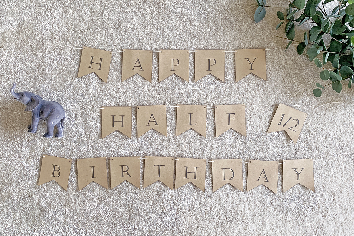 ハーフバースデーで生後6か月をお祝い！飾り付けガーランド無料