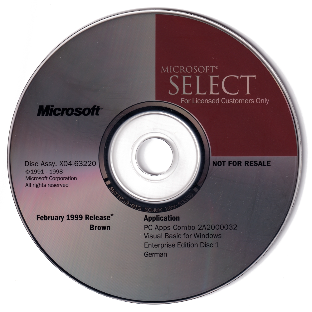 Microsoft Visual Basic 6.0 Enterprise Edition, Disc 1 : Microsoft