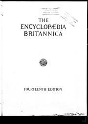 The Encyclopaedia Britannica Fourteenth Edition Vol 23 : The