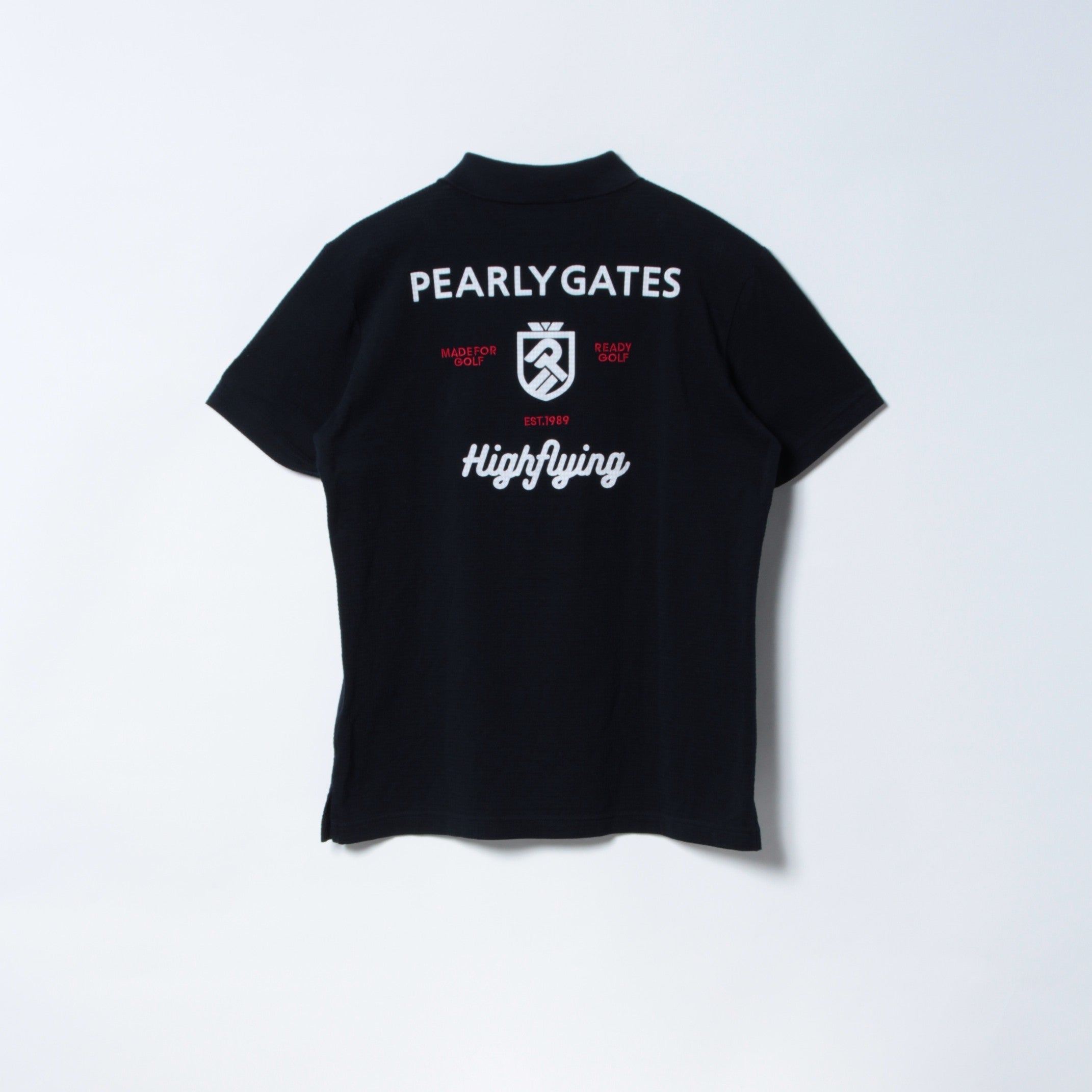 サッカー バックプリント 半袖 ポロシャツ｜PEARLY GATES（パーリー