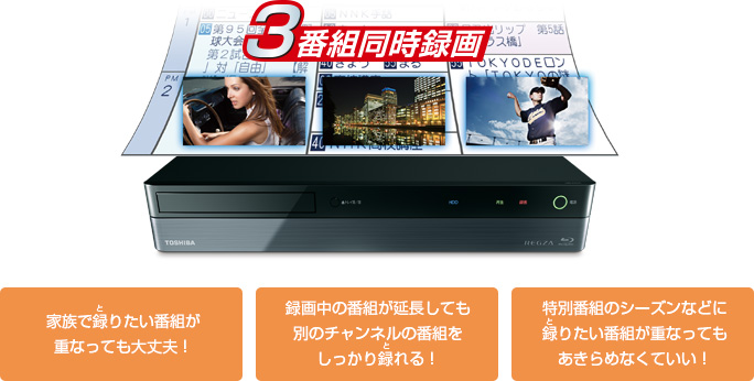 DBR-M590/機能/録画｜レグザブルーレイ/レグザタイムシフトマシン