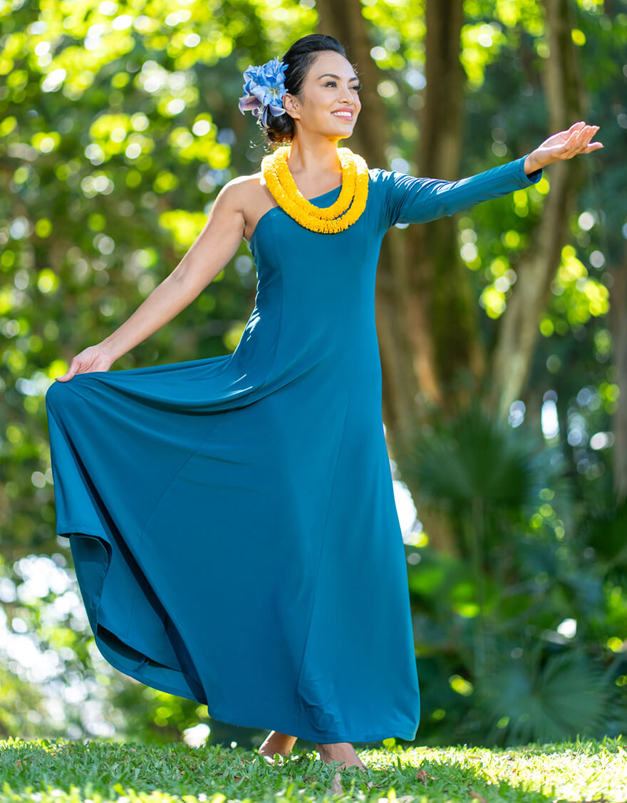 PDC］ストレッチカラーフレアドレス（オーシャン） – 【公式