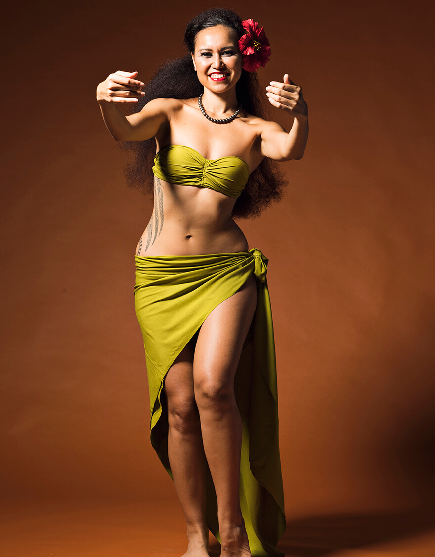 カラーロング（オリーブ） – 【公式】フラダンス衣装、タヒチアン