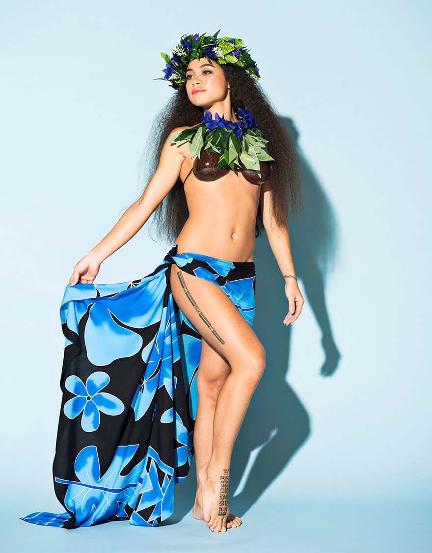 デザインロング（ネヘネへ ）ブラック – 【公式】フラダンス衣装