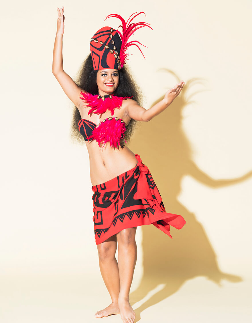 デザインショート（ナチュラ）レッド – 【公式】フラダンス衣装