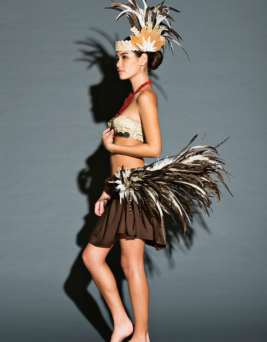 フェザーヒップベルト (ナチュラル×ホワイト) – 【公式】フラダンス