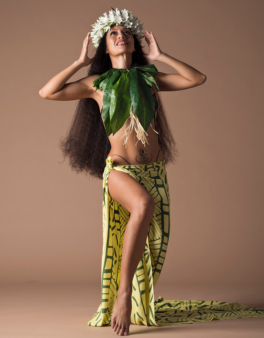 デザインロング（タヒチアントライバル）サンシャインイエロー