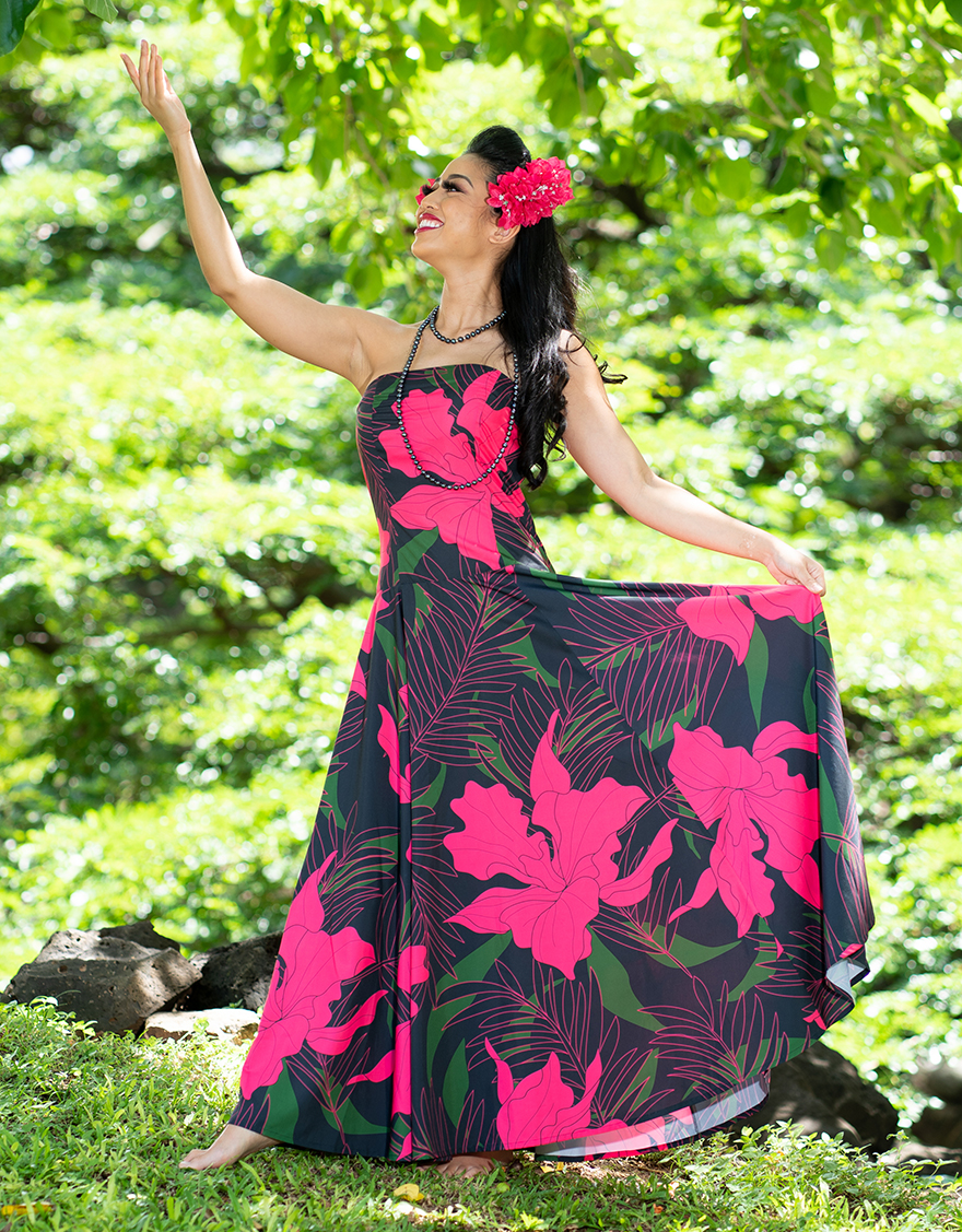 ベアトップラウンドフレアドレス（カトレア）ピンク – 【公式