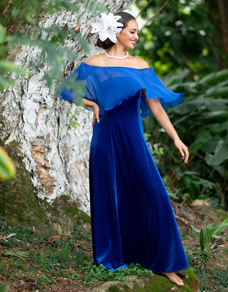 ベロアドレス（ロイヤルブルー） – 【公式】フラダンス衣装