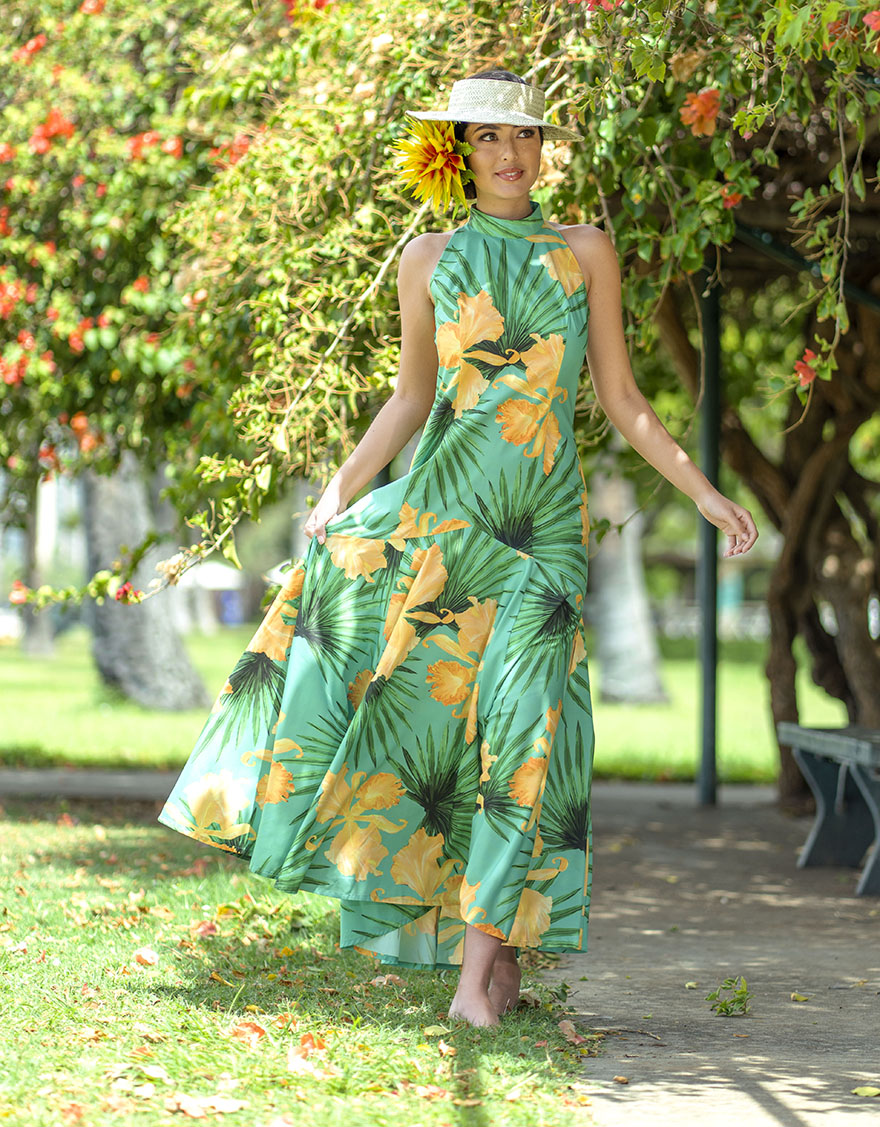 アメリカンスリーブマーメイドドレス（ウォータリーカトレア）ミント