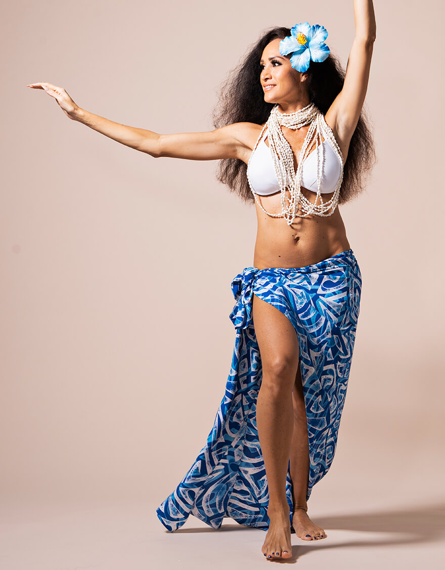 デザインロング（トライバル）オーシャン – 【公式】フラダンス衣装