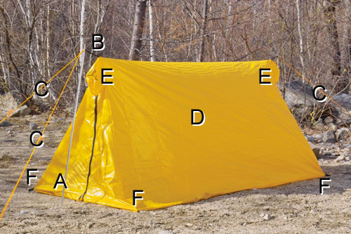 株式会社アライテント□サポート ＞ ツェルトの設営方法