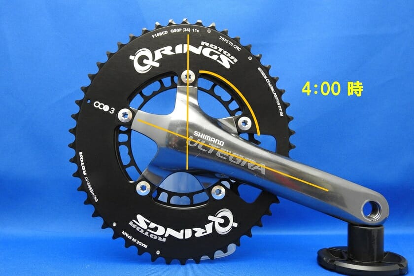 コンパクトクランクに ROTOR Q-RINGS オーバルチェーンリングを導入