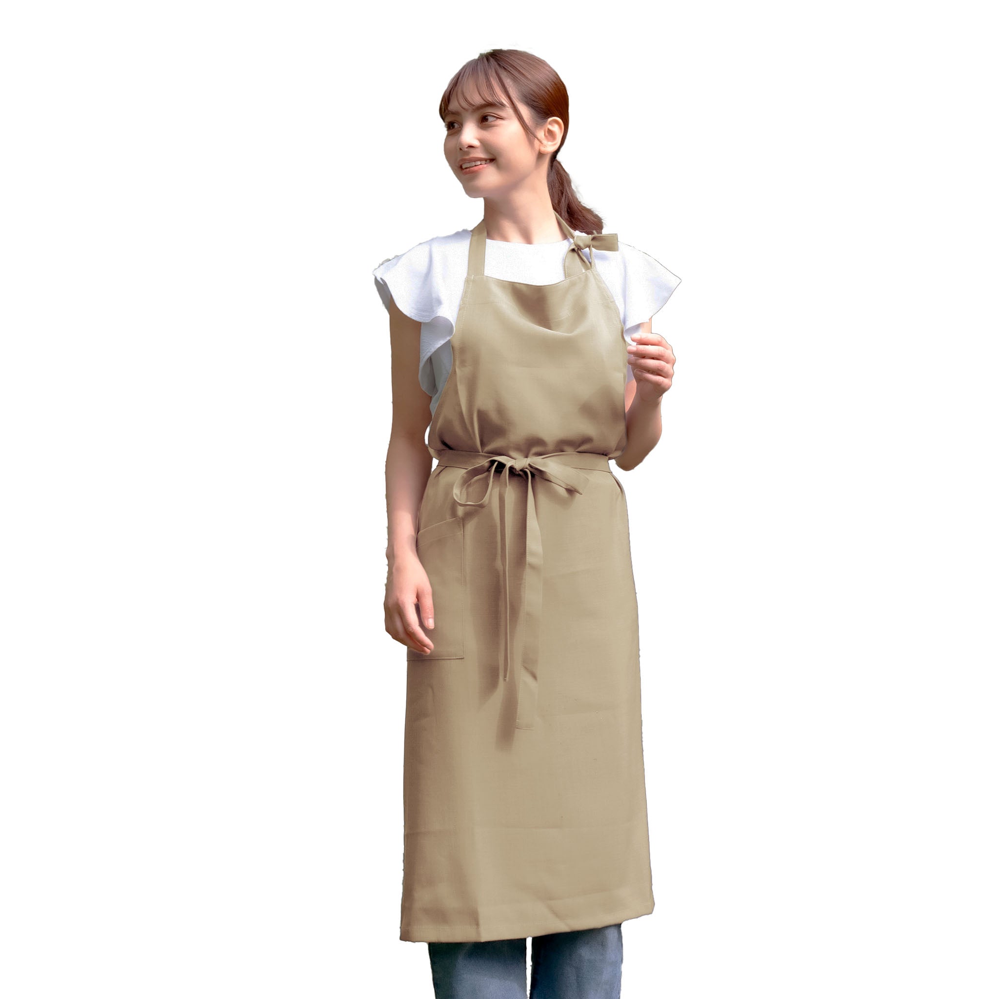 ロングエプロン（ベージュ） – ARASAWA 縫製雑貨の専門ショップ