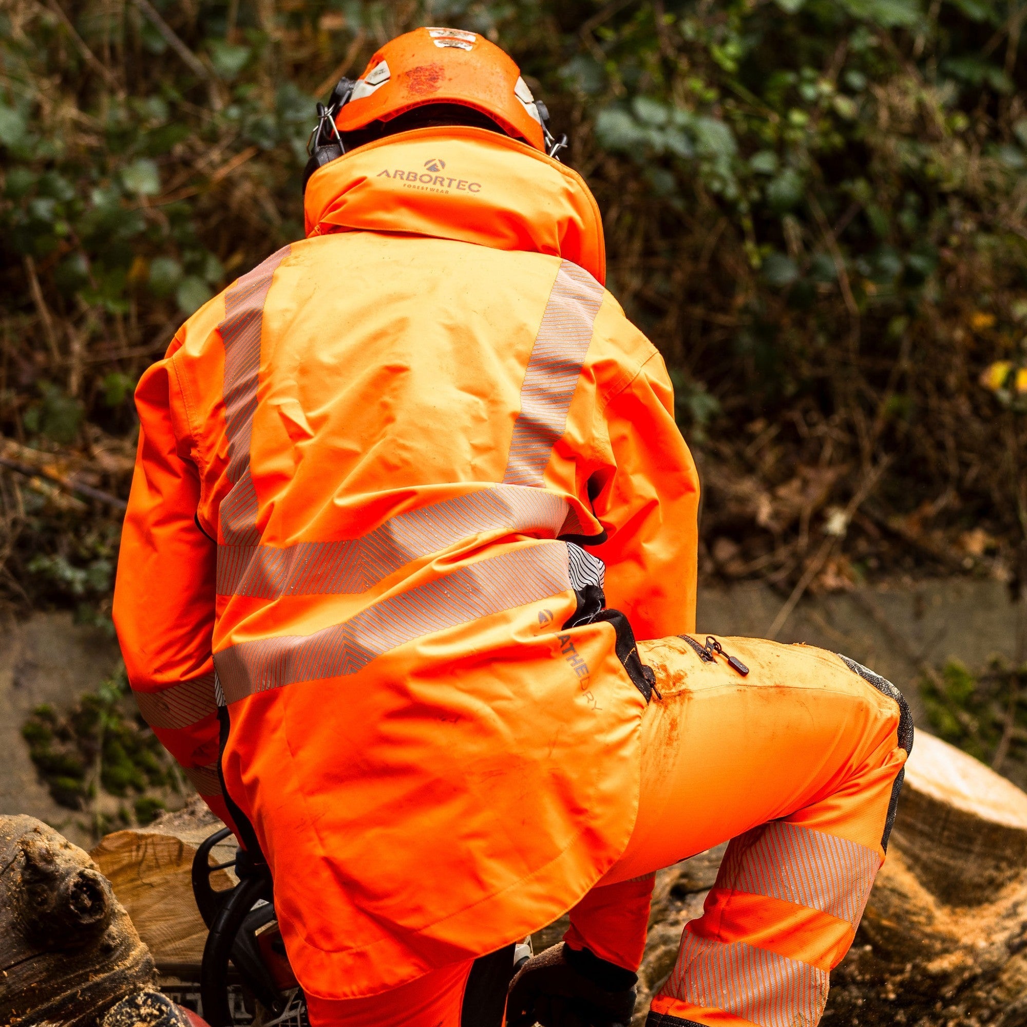 Arbortec Half Zip Hi Vis Waterproof Jacket - Orange