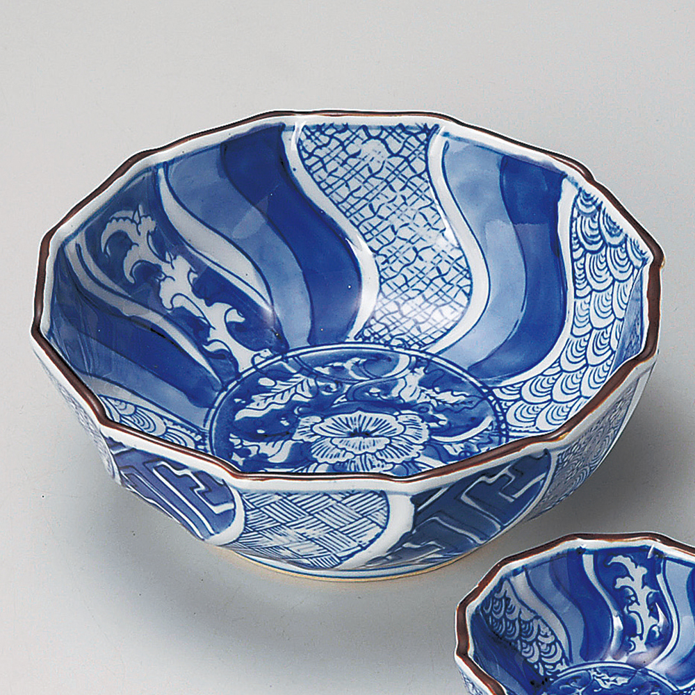 染付捻り祥瑞刺身鉢 - 和食器・洋食器通販｜割烹・旅館・料亭・ホテル