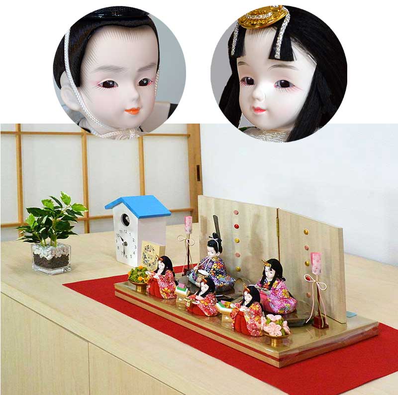 プリンセスひな人形 木目込み人形 手のひらサイズの雛人形 三人官女