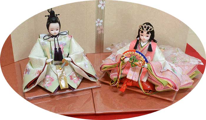 ワンランク上のプリンセス雛人形 ティアラにマツゲの刺繍仕立て さくや