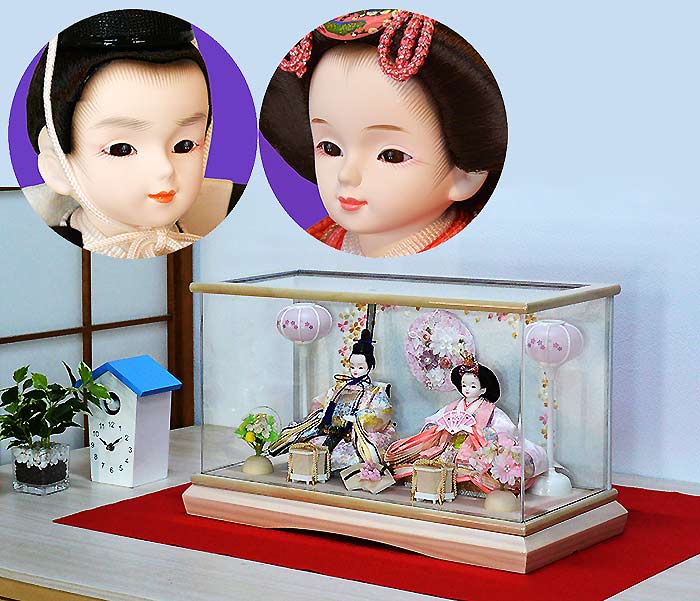 プリンセスひな人形の極上ケースセット ナチュラル リース桜雛 ＜3SY