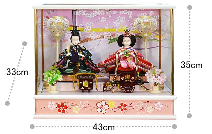 プリンセスひな人形 ホワイトピンク 桜花雛 極上ケースセット <3W