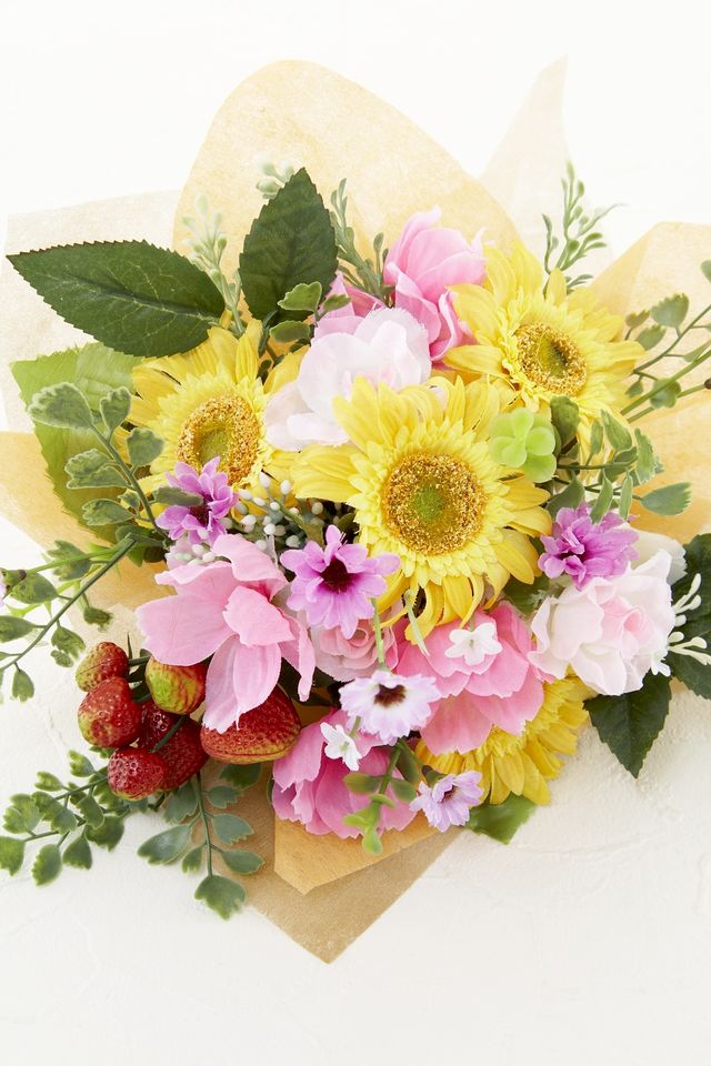 造花・アーティフィシャルフラワー花束＆トスブーケ】ガーベラ