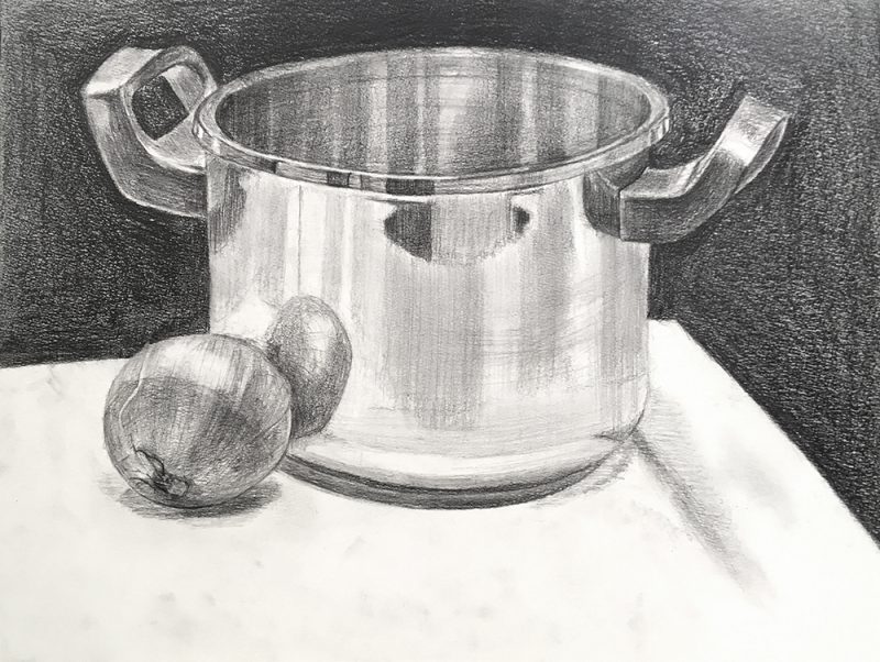 鉛筆 静物デッサン（参考作品紹介） | ART NO WATAGE 絵画教室