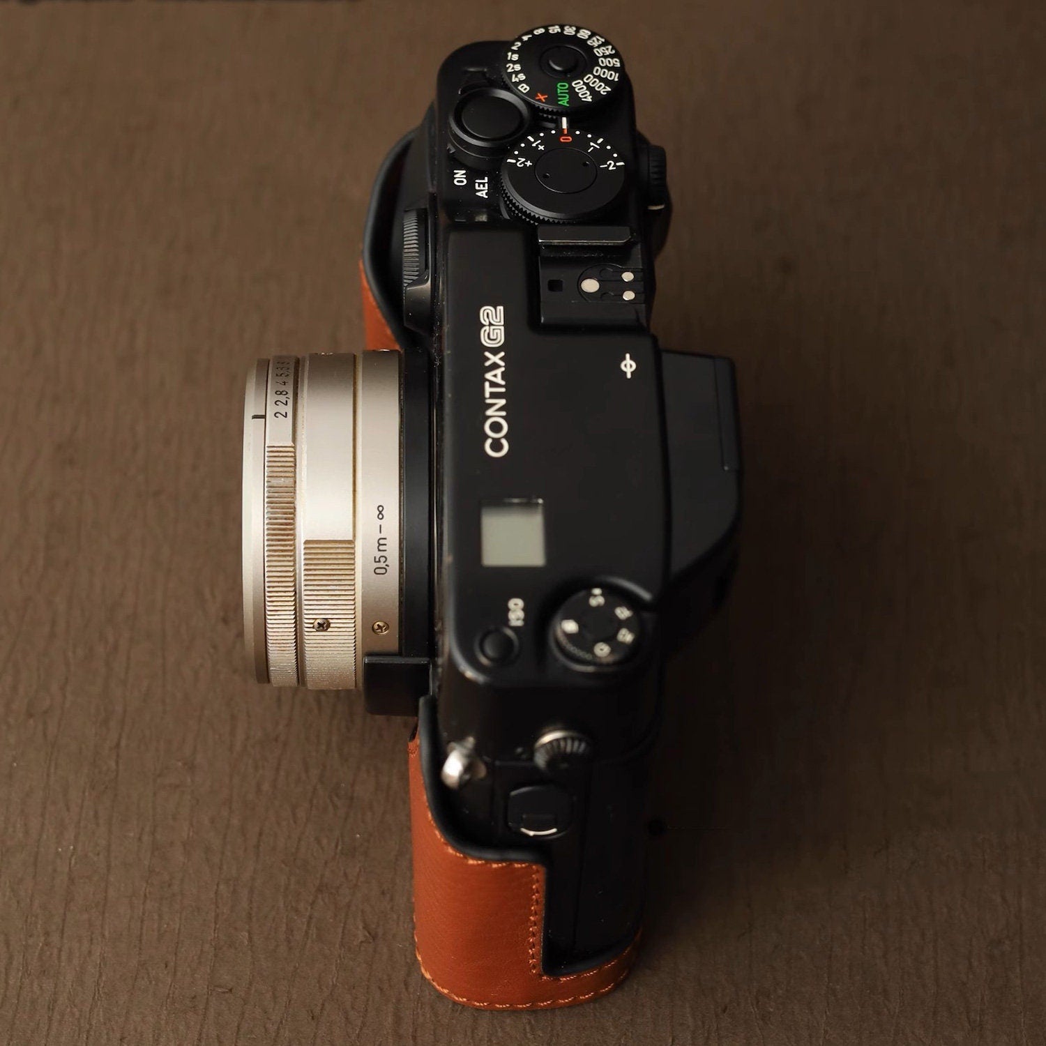 Contax G2 Handmade Half Case Cowhide Genuine leather Camera insert