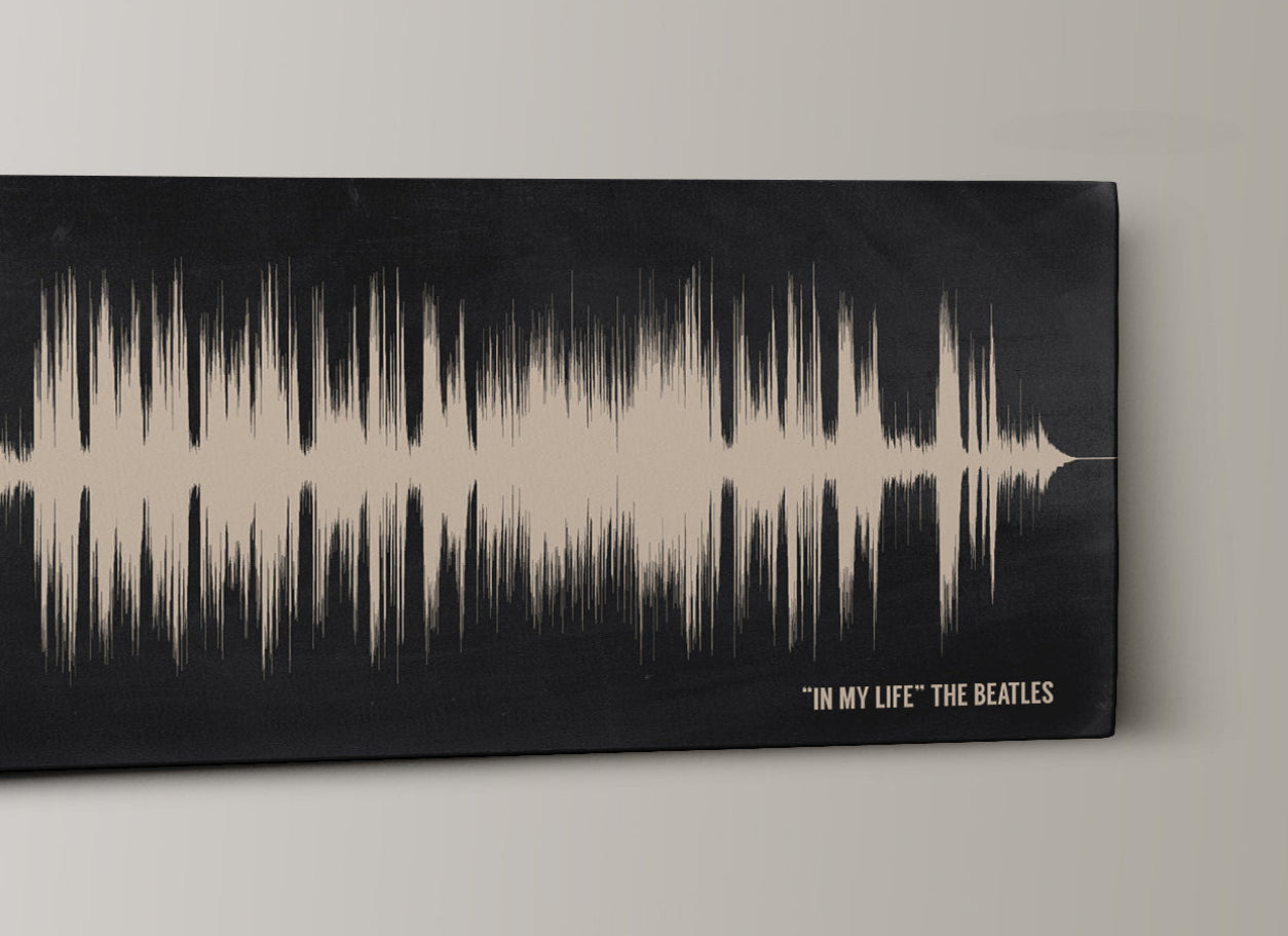 2nd Cotton Anniversary Gift with Wedding Song Sound Wave Art