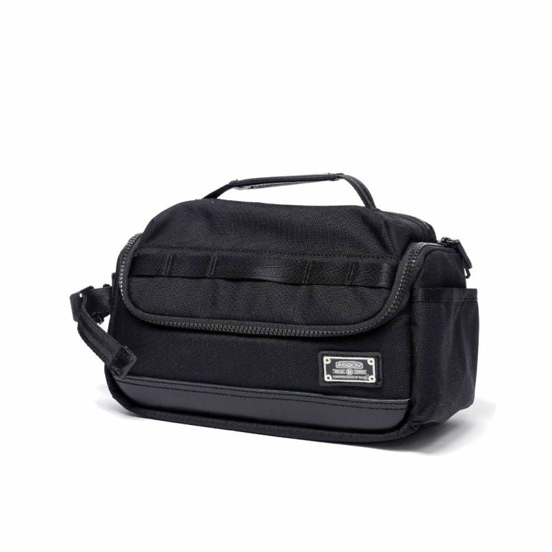 EXCLUSIVE BALLISTIC NYLON - ROUND POUCH GOLF SERIES/BLACK