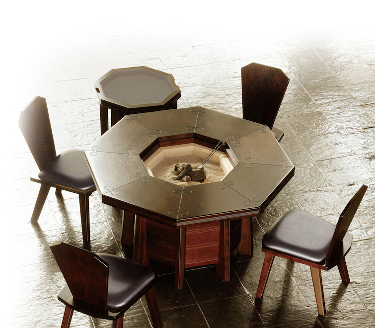 炉付き八角テーブル