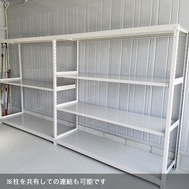 スチールラック SOシリーズ 耐荷重200kg/段 ホワイトグレー 高さ2100