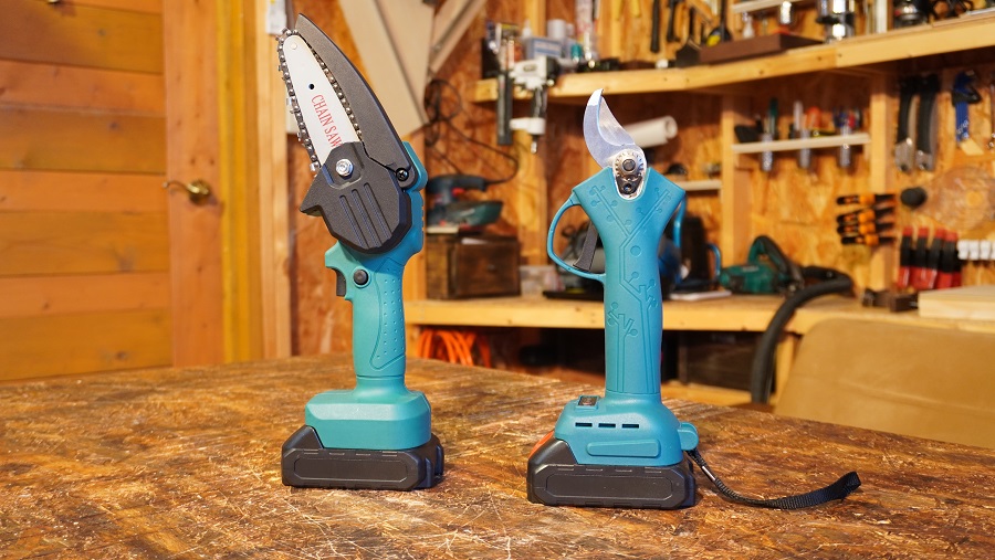 マキタ18Vバッテリー互換の電動剪定鋏を使ってみた！ついでにミニ