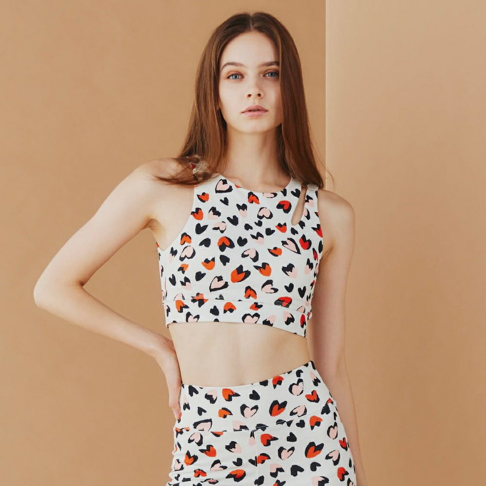 LITHEE（リジー）】スプリングフラワーブラトップ（ピンク×ピンク