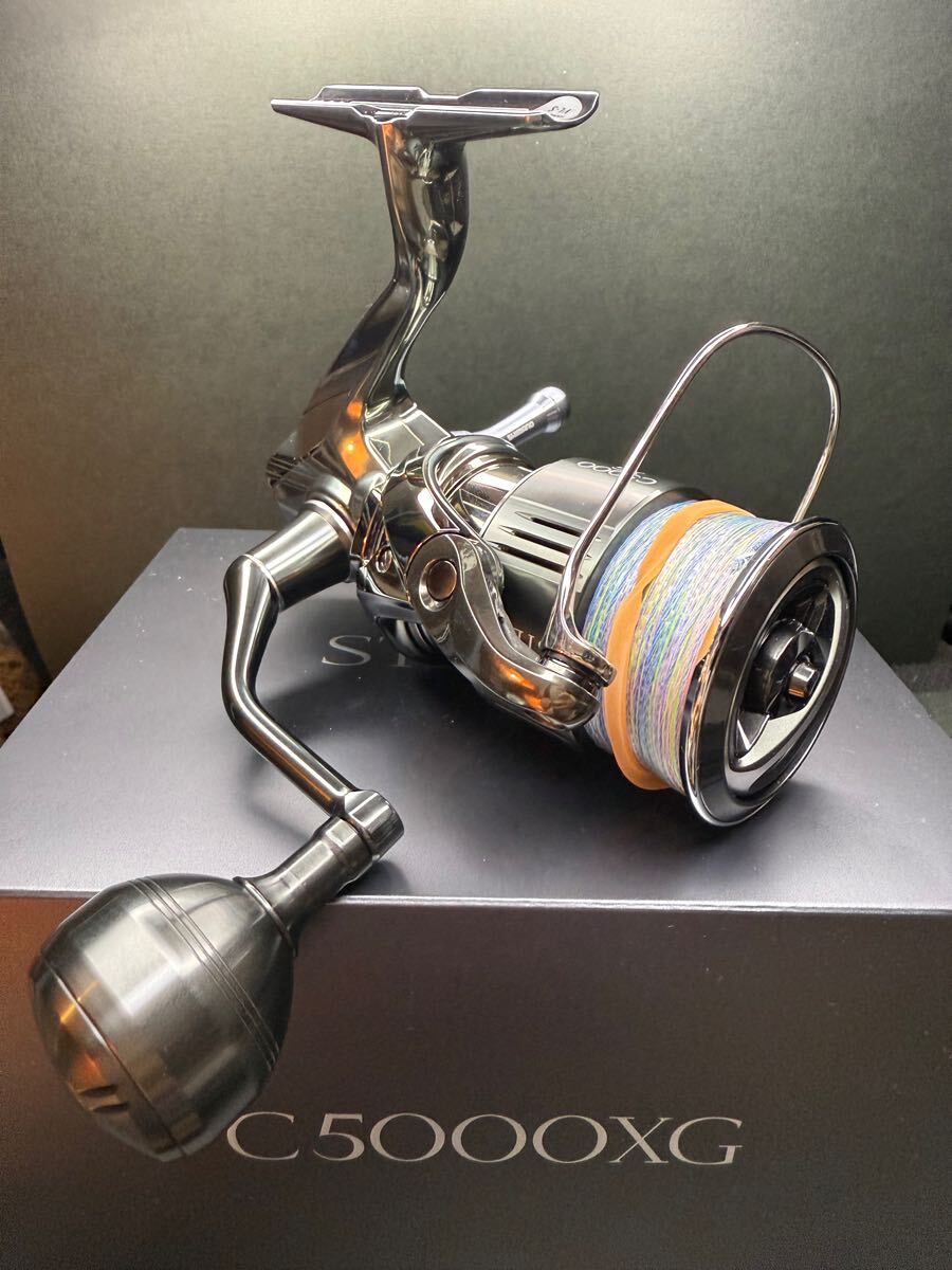 美品) 22ステラ C5000XG 夢屋アルミリールスタンド PEライン2号付き