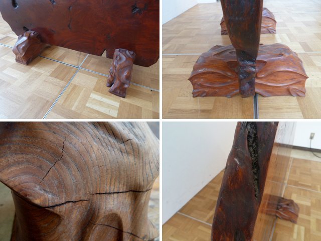 花梨 一枚板 衝立 W1430×D425×H1325mm ついたて 間仕切り 玄関 飾り