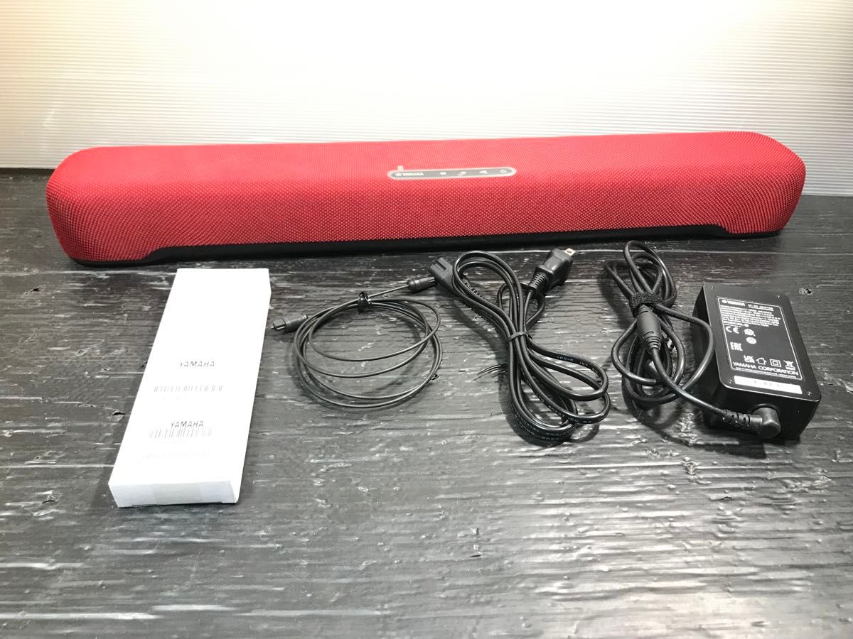美品 YAMAHA ヤマハ サウンドバー SR-C20A レッド 新品純正リモコン付