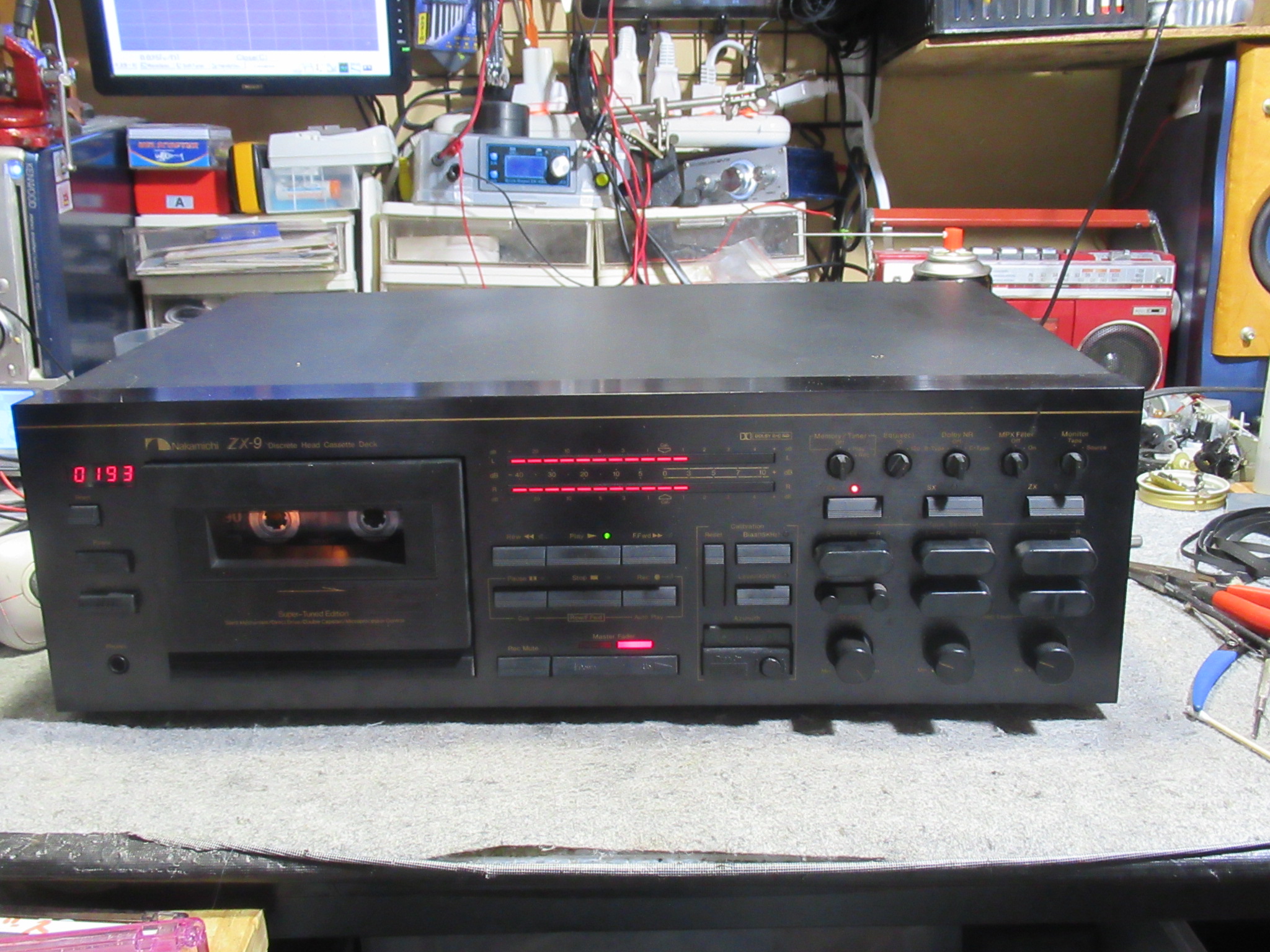 Nakamichi ZX-9 DDモーター基板修理、オレンジキャップ交換ほか