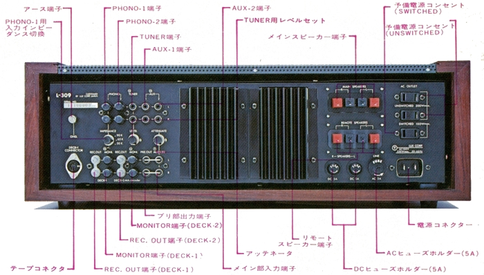 LUXMAN L-309の仕様 ラックスマン