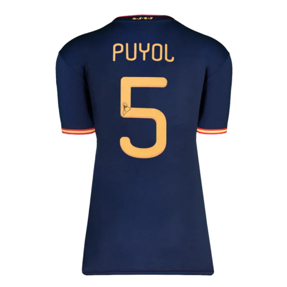 カルレス・プジョル【直筆サイン入り】スペイン代表2010アウェイ