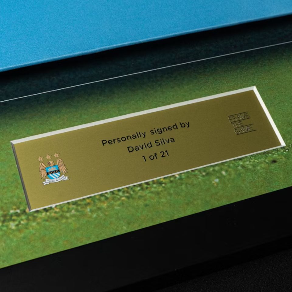 ダビド・シルバ【直筆サイン入り】マンチェスター・シティホーム