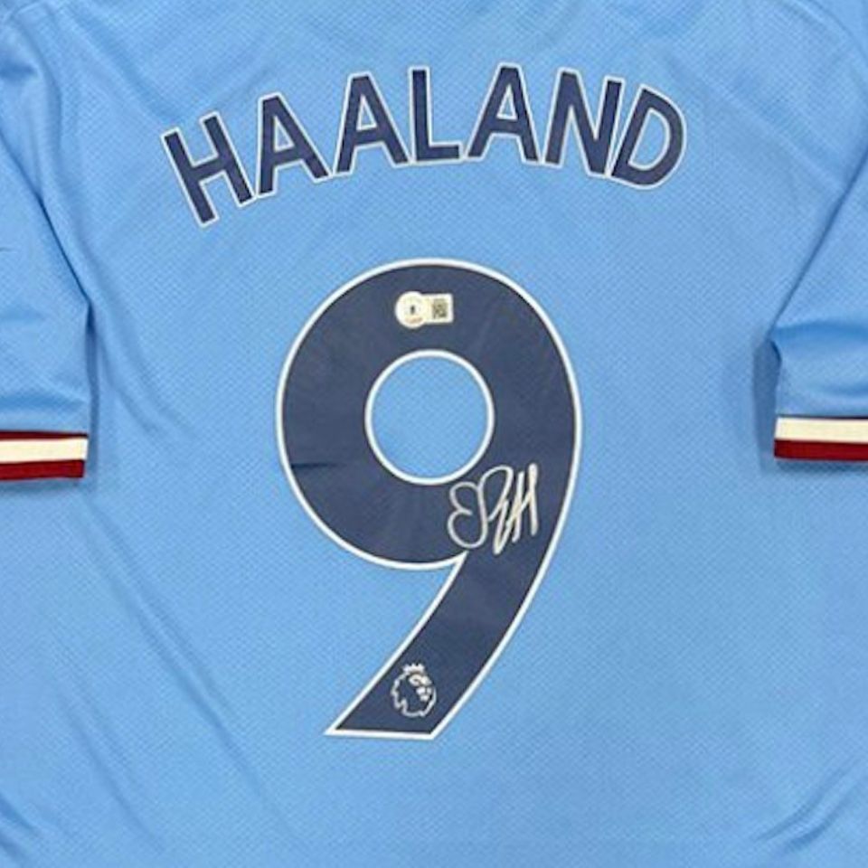 ハーランド【直筆サイン入り】マンチェスター・シティ ユニフォーム