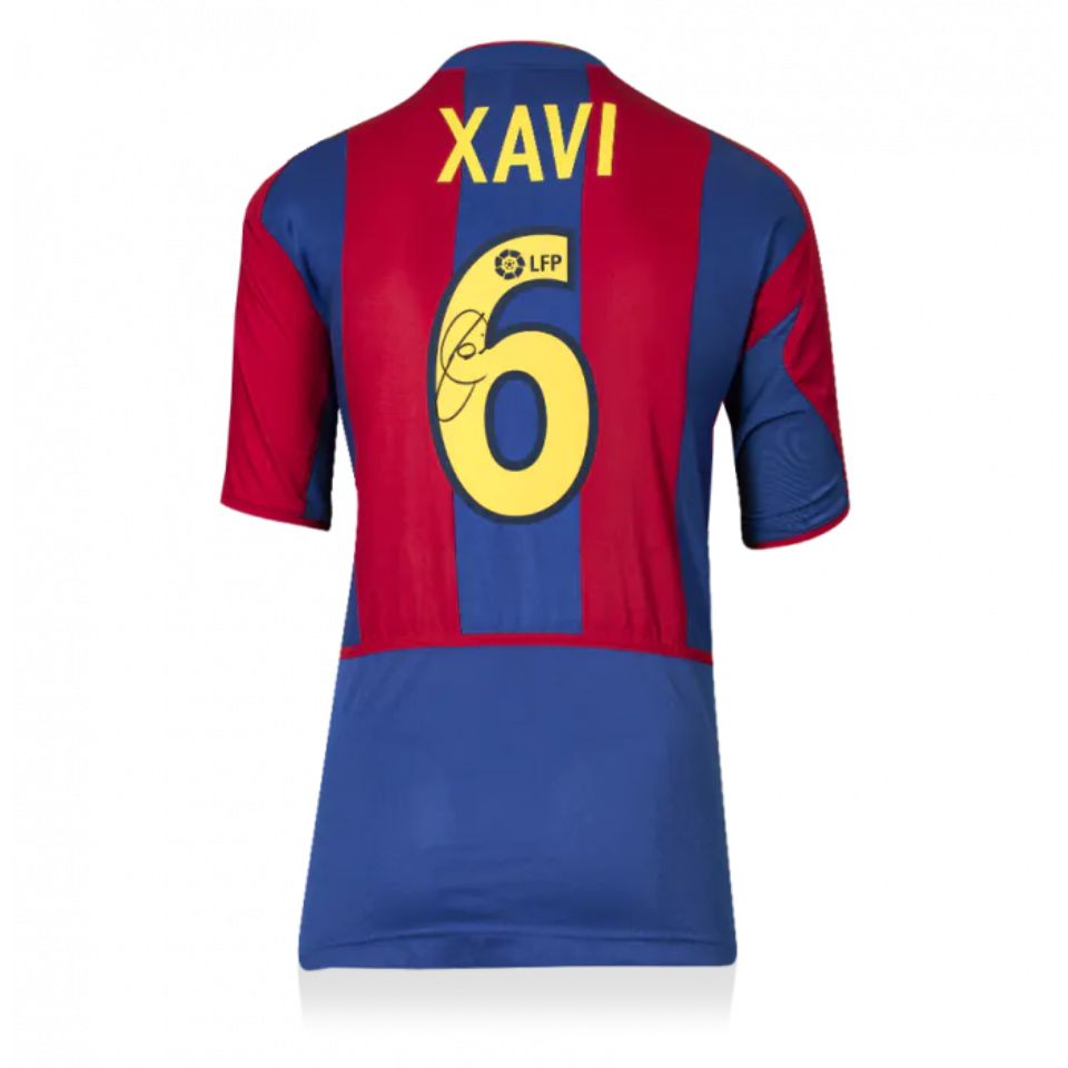 シャビ・エルナンデス【直筆サイン入り】FCバルセロナ 2002-03 ホーム