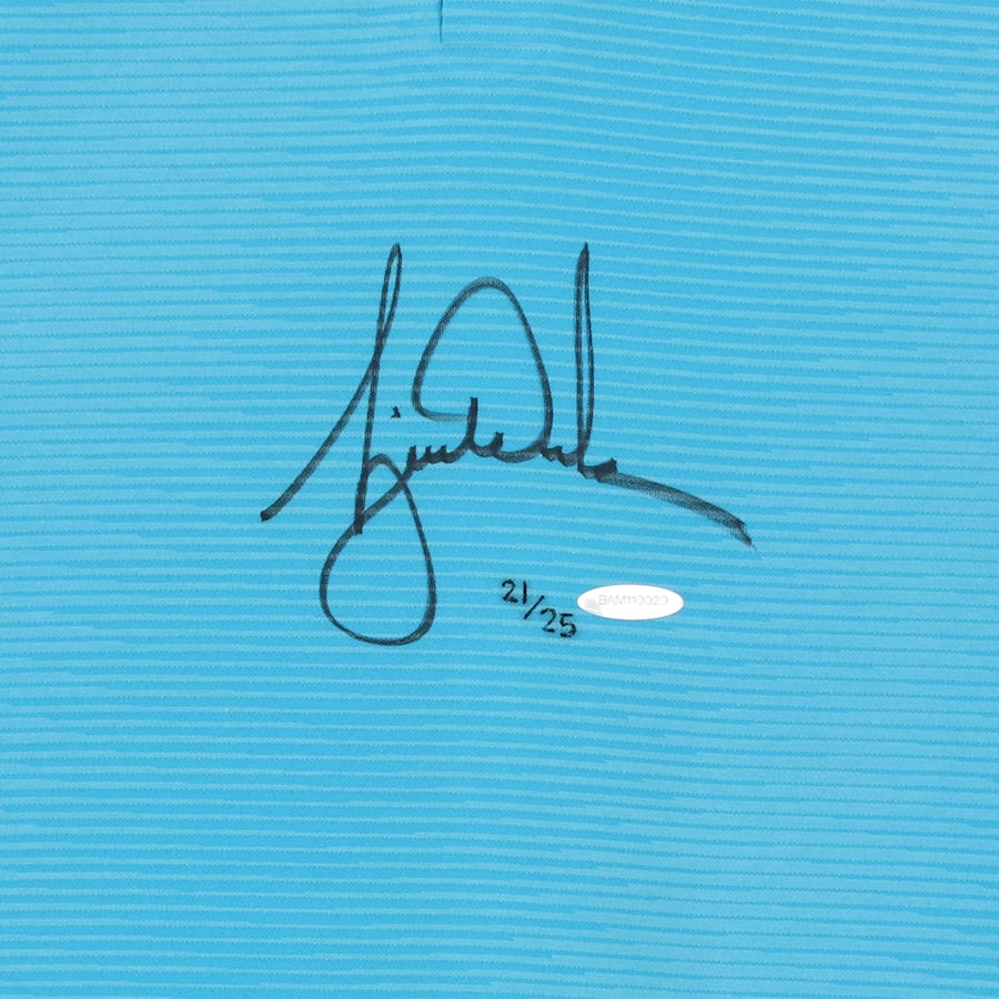 タイガー・ウッズ 直筆サイン入りナイキポロシャツ（ブルーフューリー