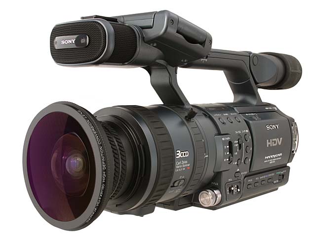 レイノックス、HDVカム「HDR-FX1」用対角魚眼レンズ