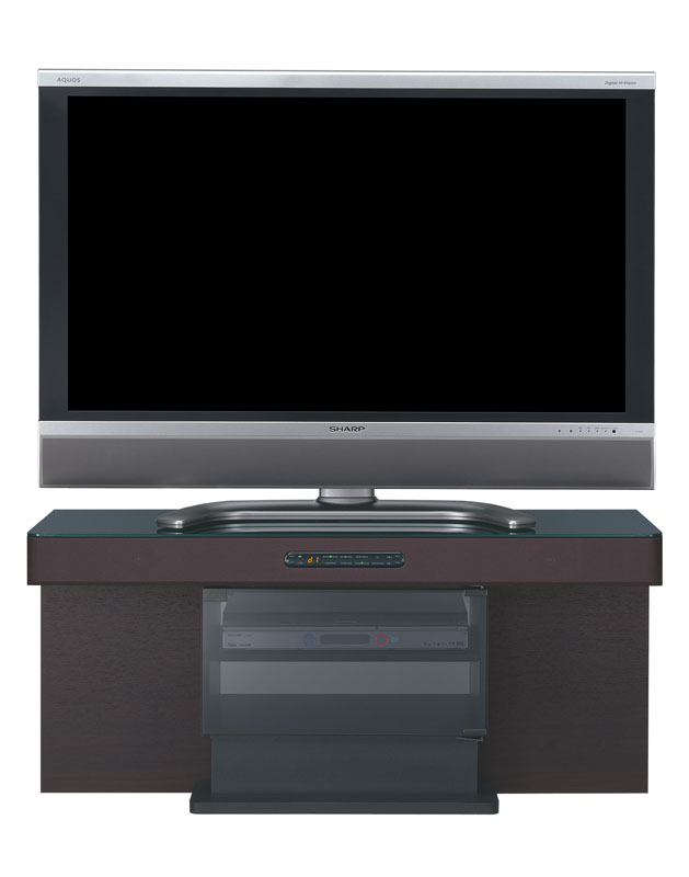 シャープ、1ビットアンプ/2.1chスピーカー内蔵のテレビラック