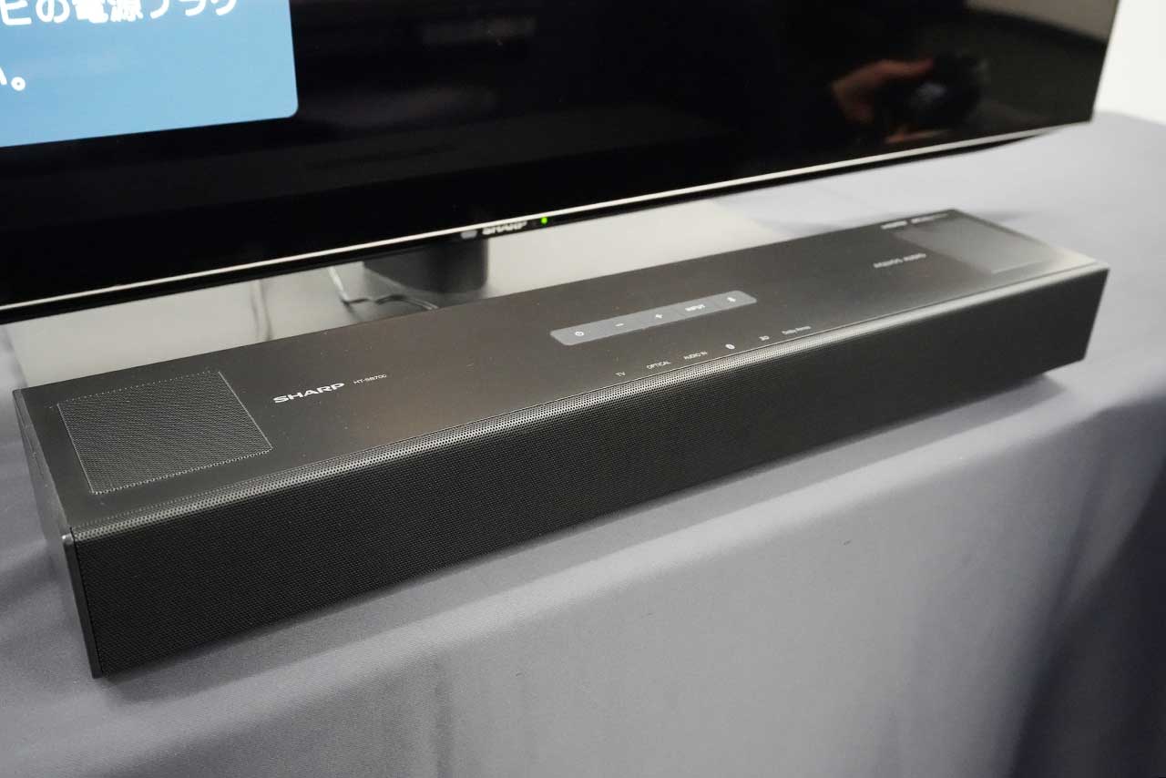シャープ、幅52cmで上向きスピーカ搭載のAtmos対応サウンドバー - AV Watch