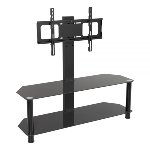 SDCL1140BB-A: Classic 44.8in Glass Corner TV Stand with Mount