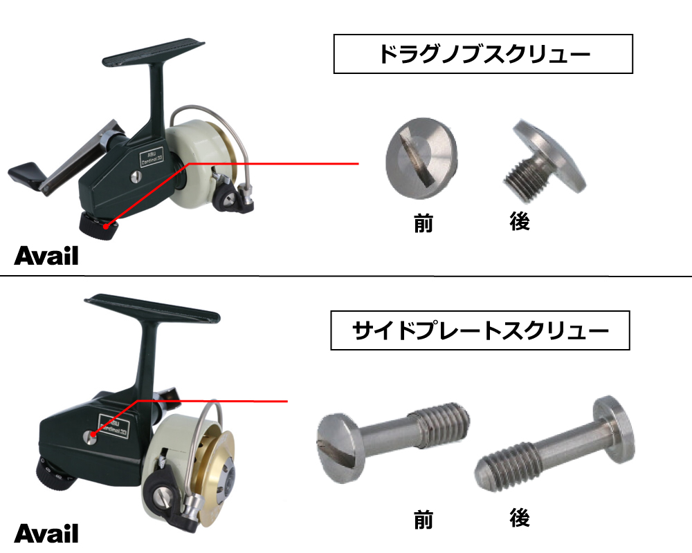 カーディナル3用 スクリューセット ｜Fishing Tools“Avail”オンライン