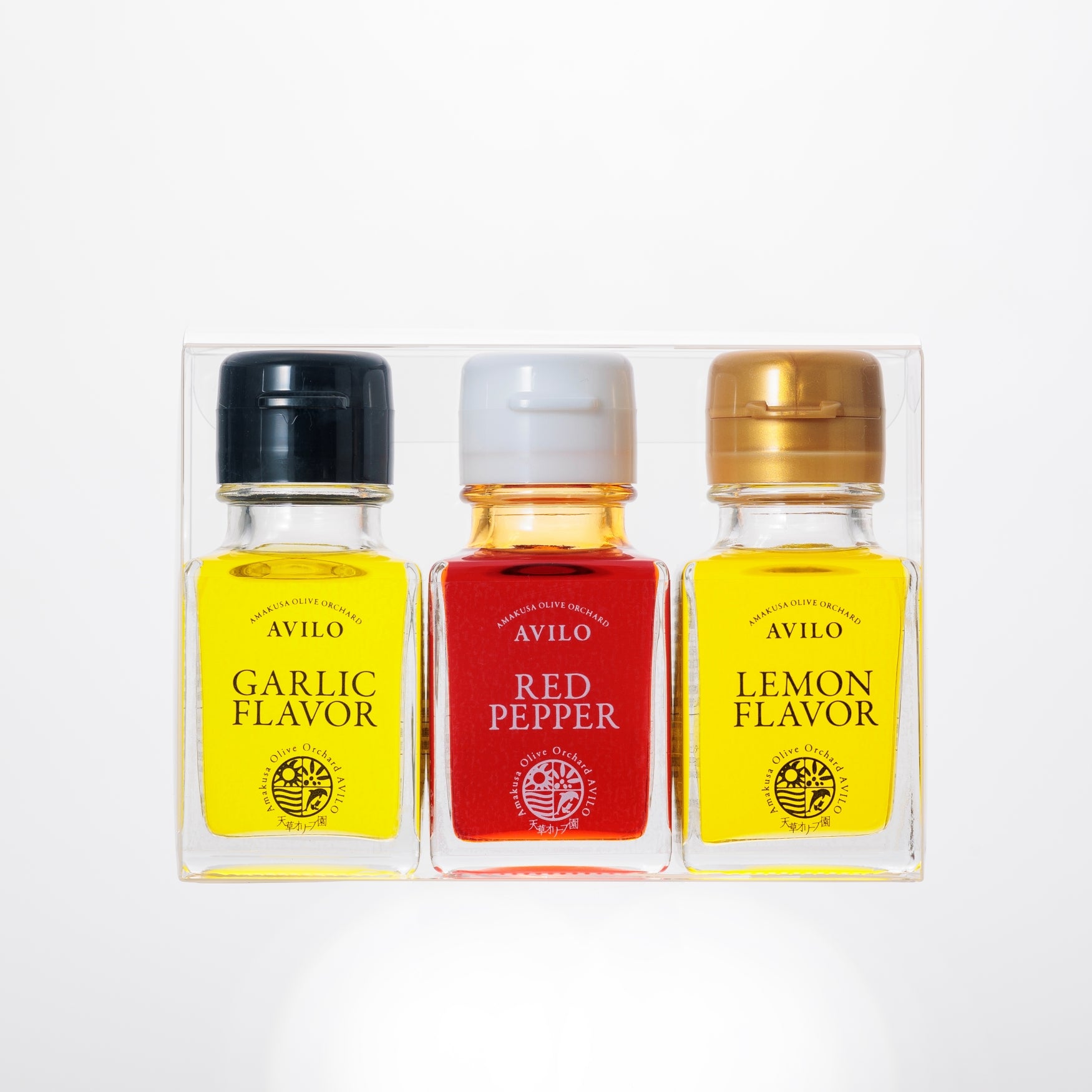 フレーバーオリーブオイル3種セット(ガーリック・レッド・レモン