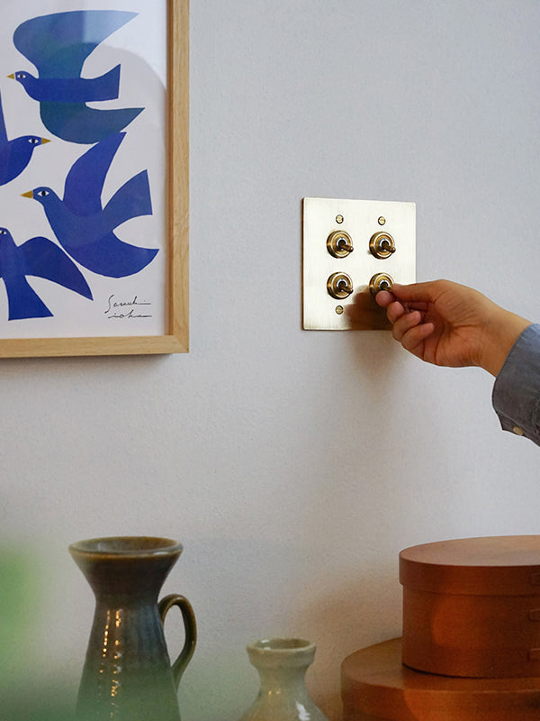 真鍮プレート4スイッチ | AXCIS ONLINE